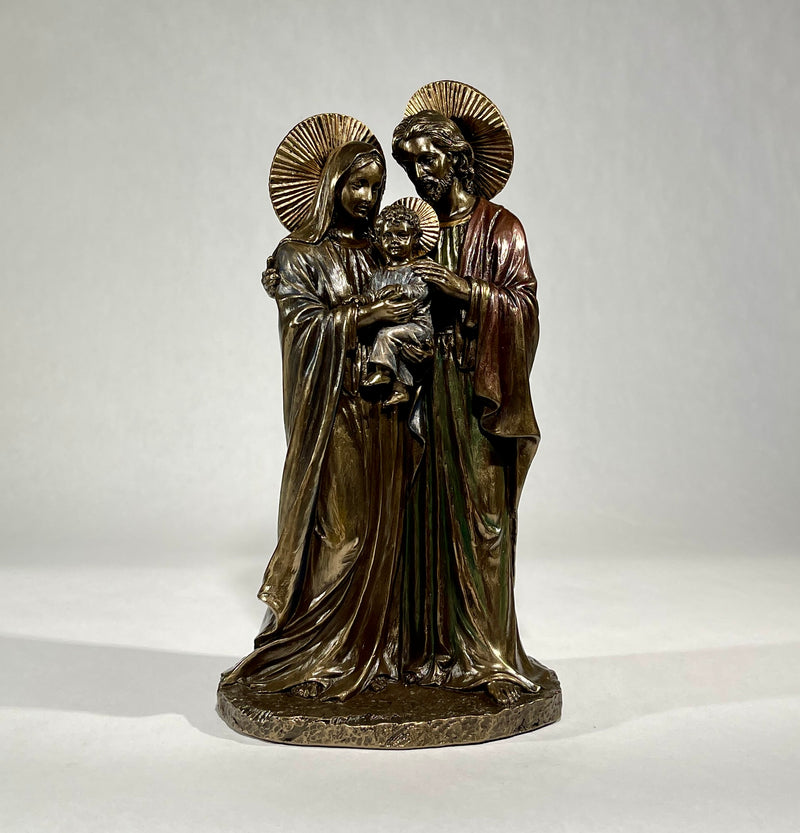 Holy Family Statue- Joseph and Mary Holding Young Jesus