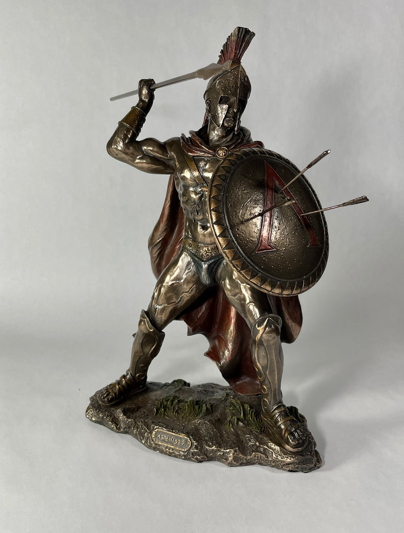 Leonidas With Spear And Shield Sculpture