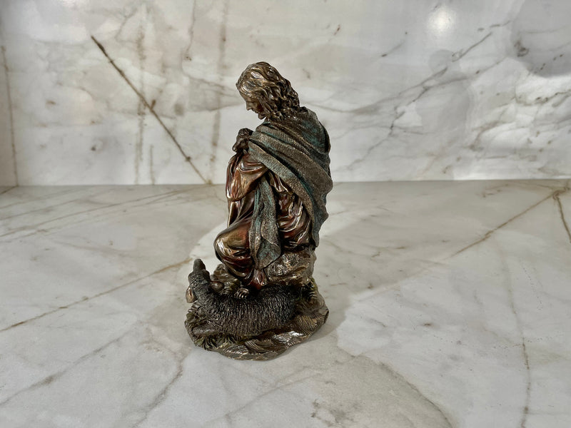 Jesus Holding Lamb Sculpture