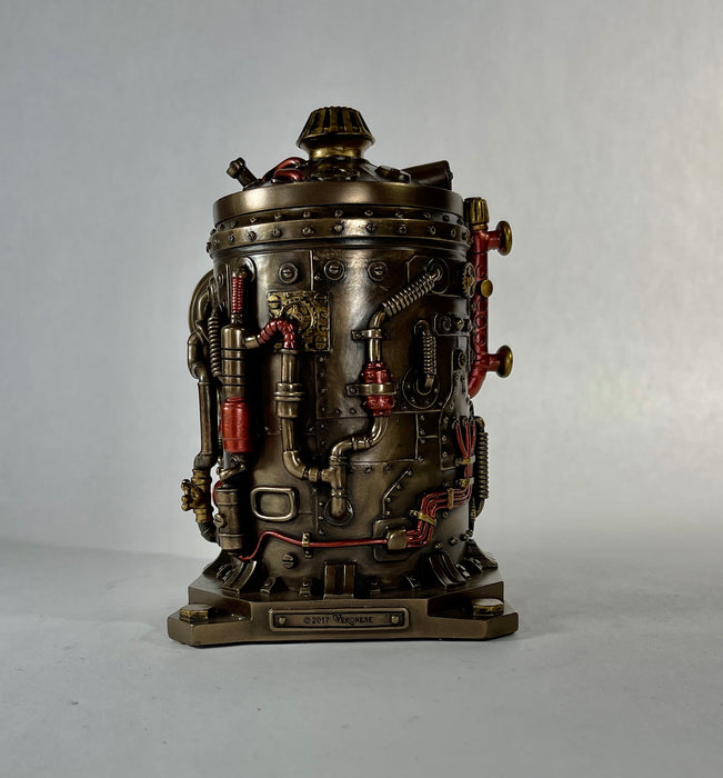 Steampunk Mysterious Container Clock Trinket Box