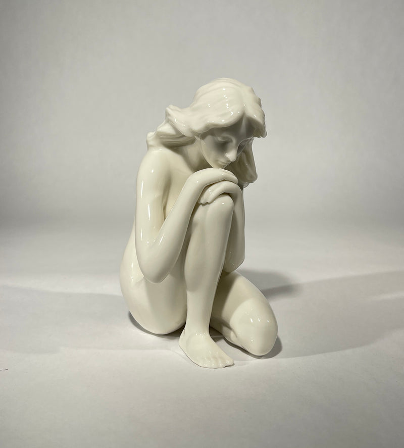 Sultry II- Female Nude Sculpture, Glazed Finish