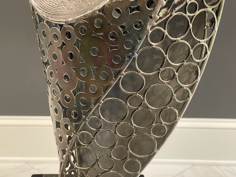 Modern Flame Floor Sculpture- Detail View