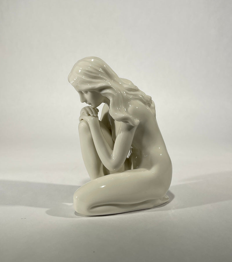 Sultry II- Female Nude Sculpture, Glazed Finish