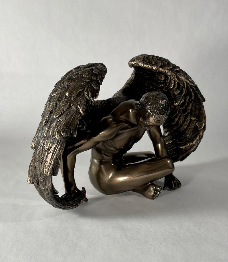 Male Nude Angel Sitting Statue