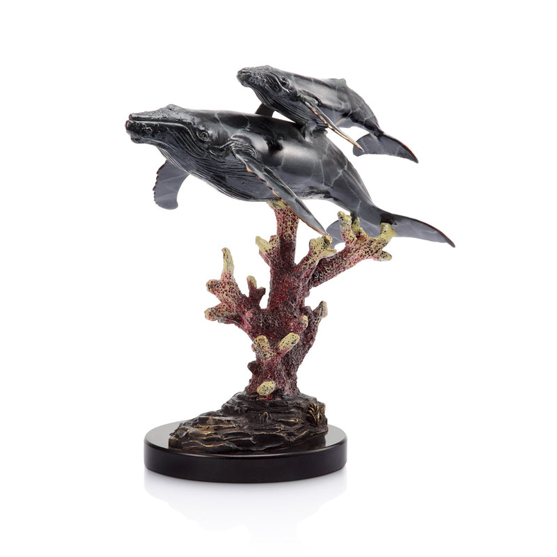 Imperial Humpback Whales Sculpture by San Pacific International/SPI Home