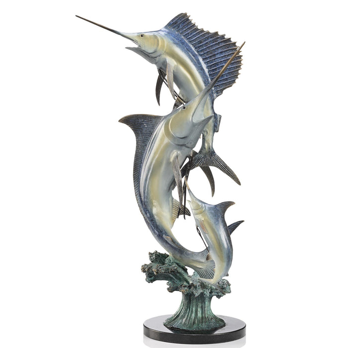 Imperial Slam- Marlin and Sailfish Sculpture by San Pacific International/SPI Home