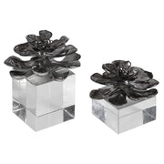 Indian Lotus Statues Set of 2