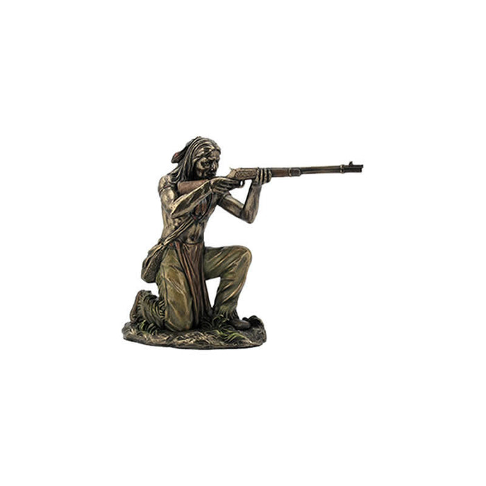 Indian Warrior with Rifle Sculpture