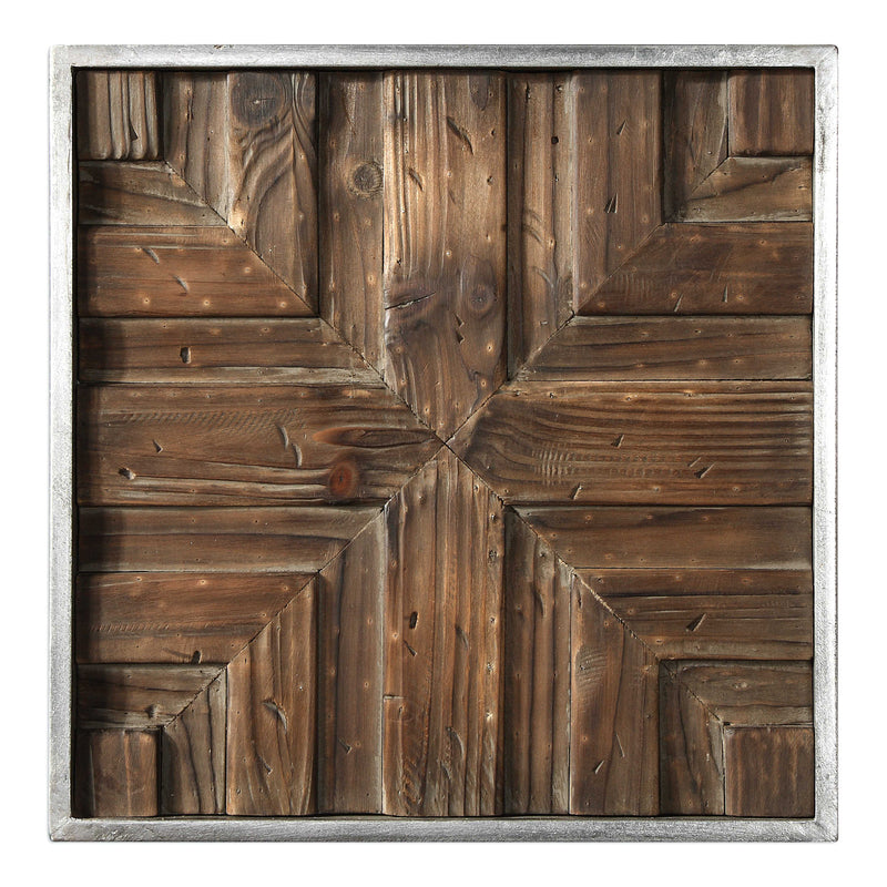 Industrial Wood Wall Art Set of 9
