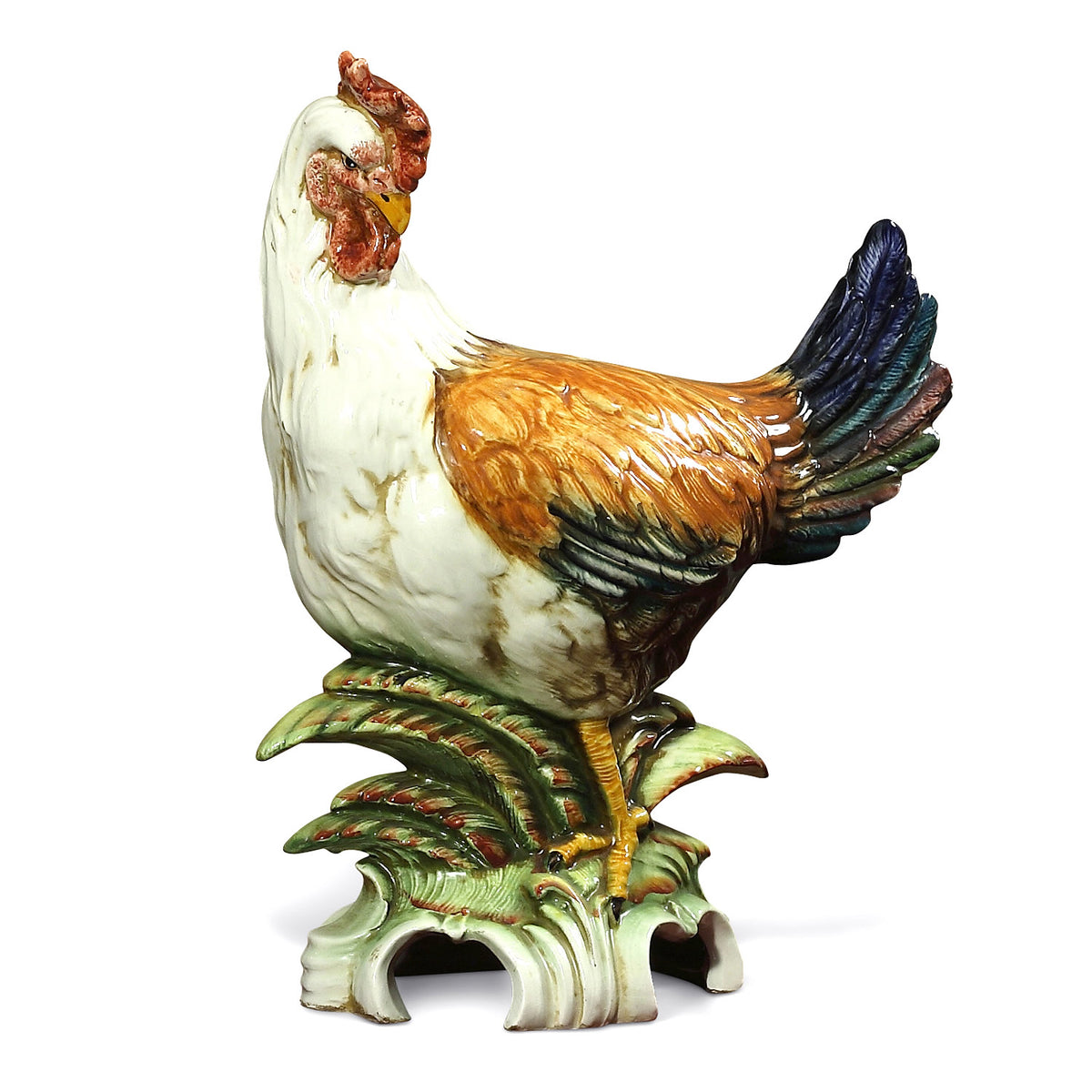 Hen Sculpture-Italian Ceramic-16.5