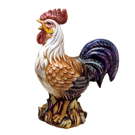 Rooster Sculpture-Italian Ceramic-13"H