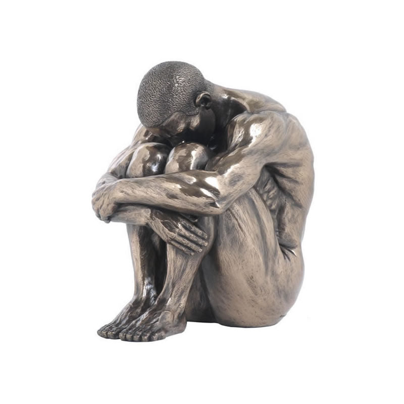 Introspection II- Bronze Male Nude Sculpture