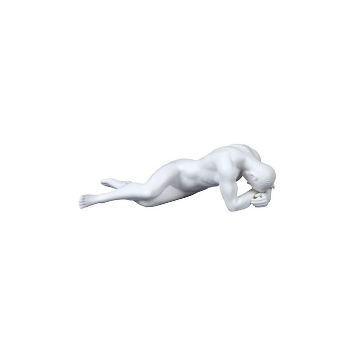 Introspection Male Nude Sculpture- Matte White