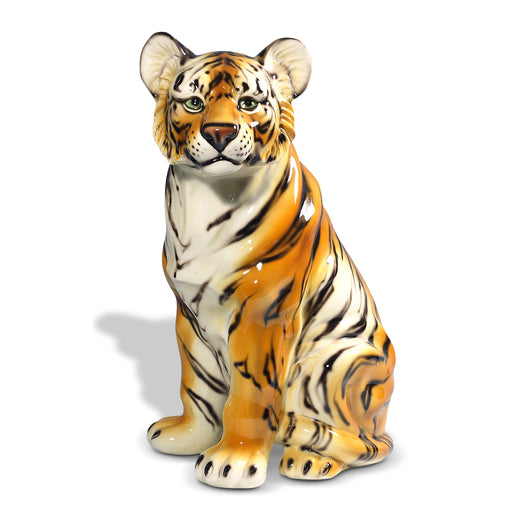 Italian Ceramic Tiger Sculpture