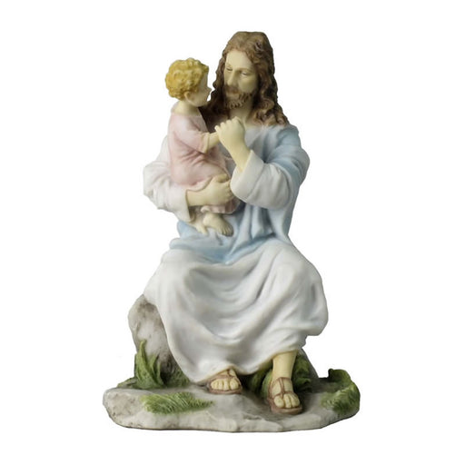 Jesus Holding A Child Statue