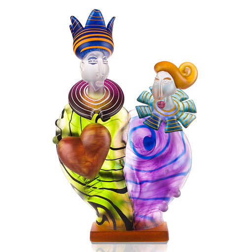 King Queen Art Glass Sculpture