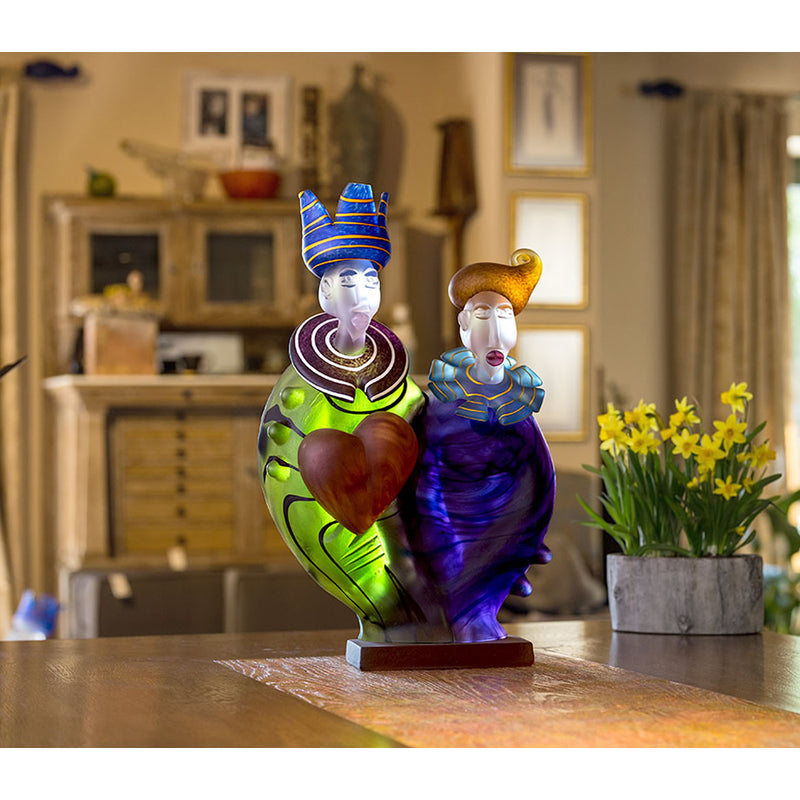 King Queen Sculpture Blown Glass