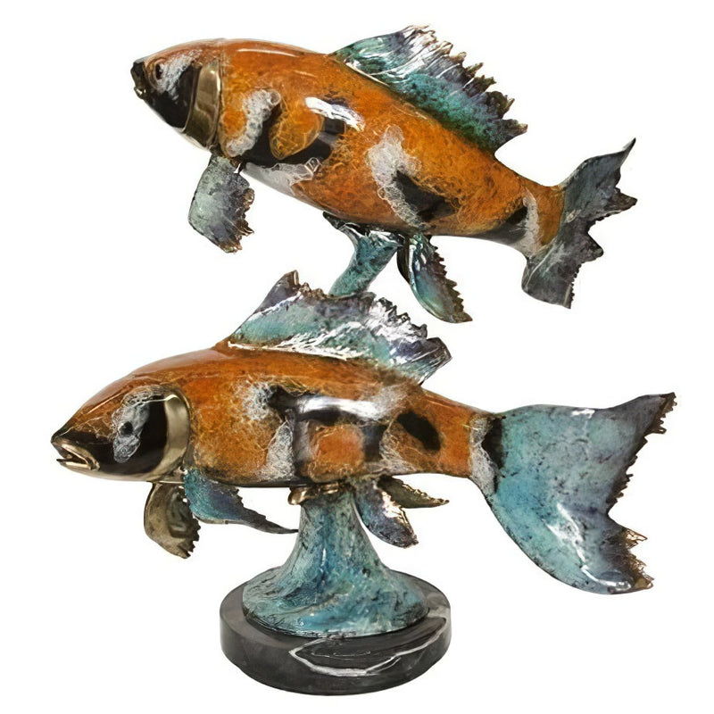 Koi Fish Duo- Bronze Statue
