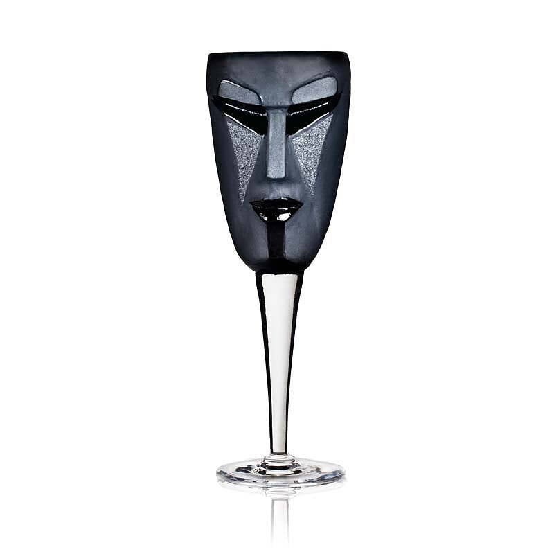 Kubik Wine Glass Black by Mats Jonasson