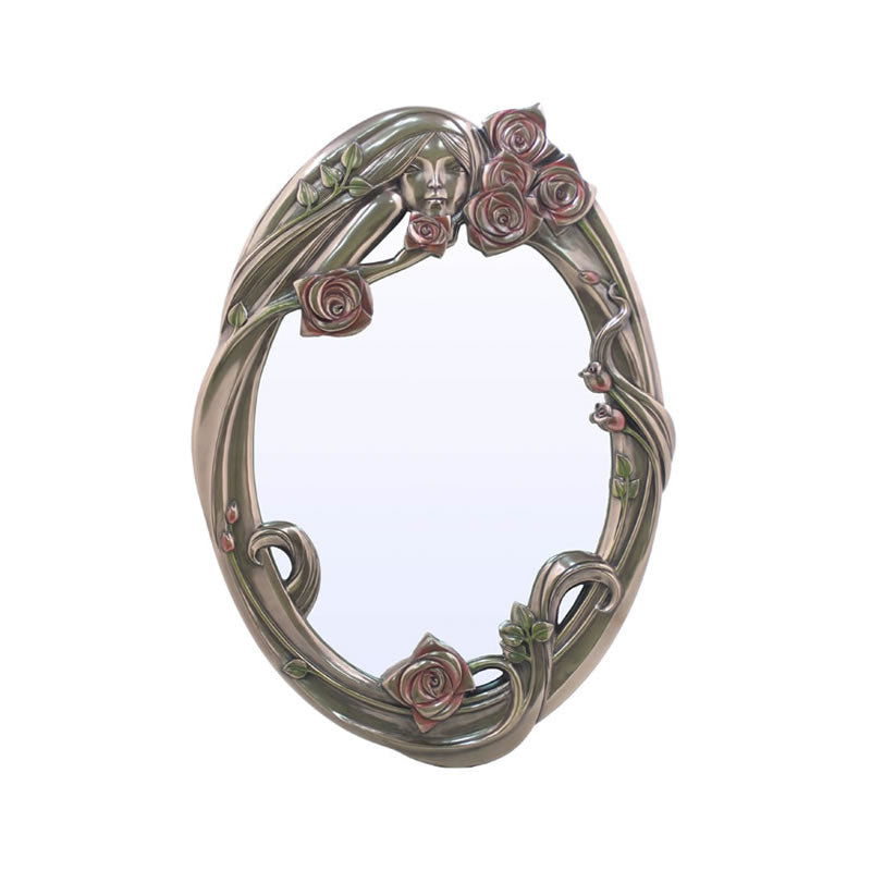 Lady With Roses Wall Mirror