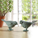 Large Chatty Birds Figurine Pair - Verdi Finish by San Pacific International/SPI Home
