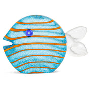 Large Hand Blown Glass Fish Blue