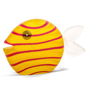 Large Hand Blown Glass Fish Yellow