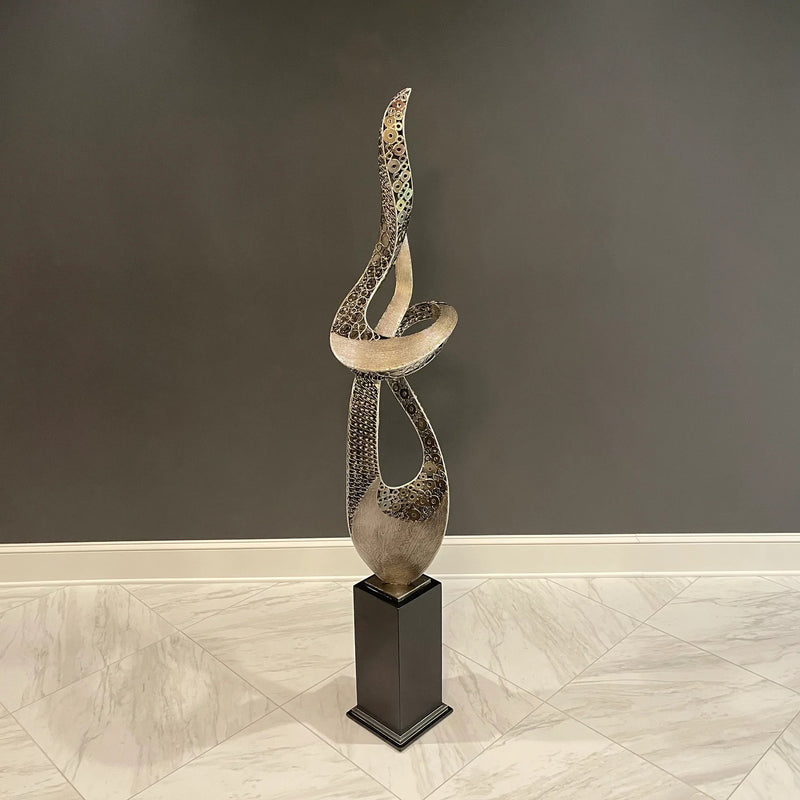Modern Flame Floor Sculpture by Artmax