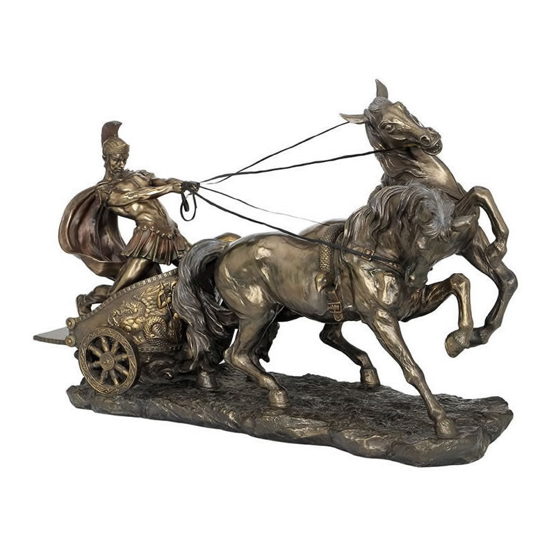 彫刻・オブジェ Roman chariot Classic sculpture Ben Hur Roman Chariot made of alabaster powder