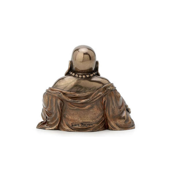 Laughing Buddha (Budai) Figurine - Holding Beads And Fan by Veronese Design