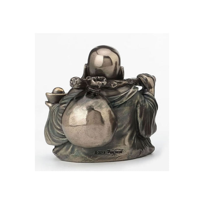 Laughing Buddha (Budai) Figurine - Holding Yuanbao And Ruyi by Veronese Design