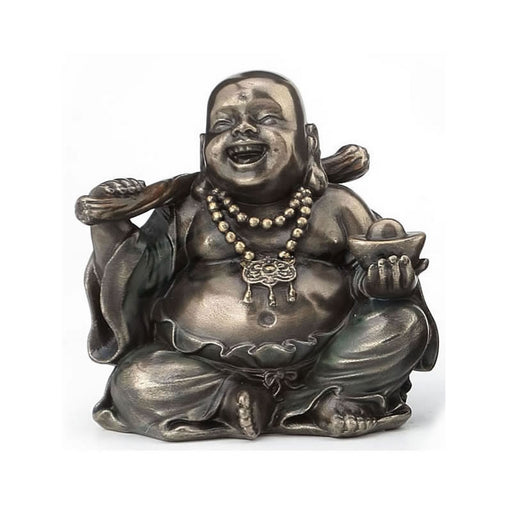 Laughing Buddha (Budai) Figurine - Holding Yuanbao And Ruyi