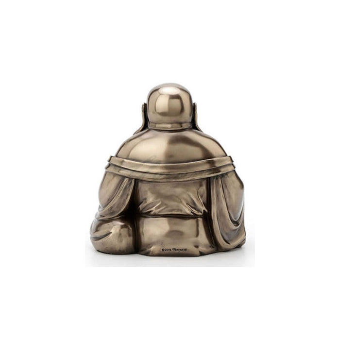 Laughing Buddha (Budai) Statue Holding Beads And Bag by Veronese Design