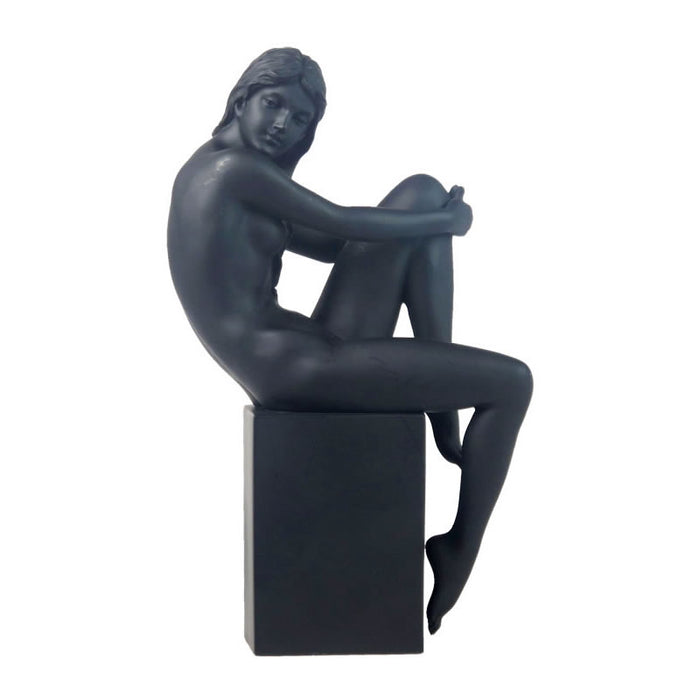 Leila- Nude Female Statue, Black