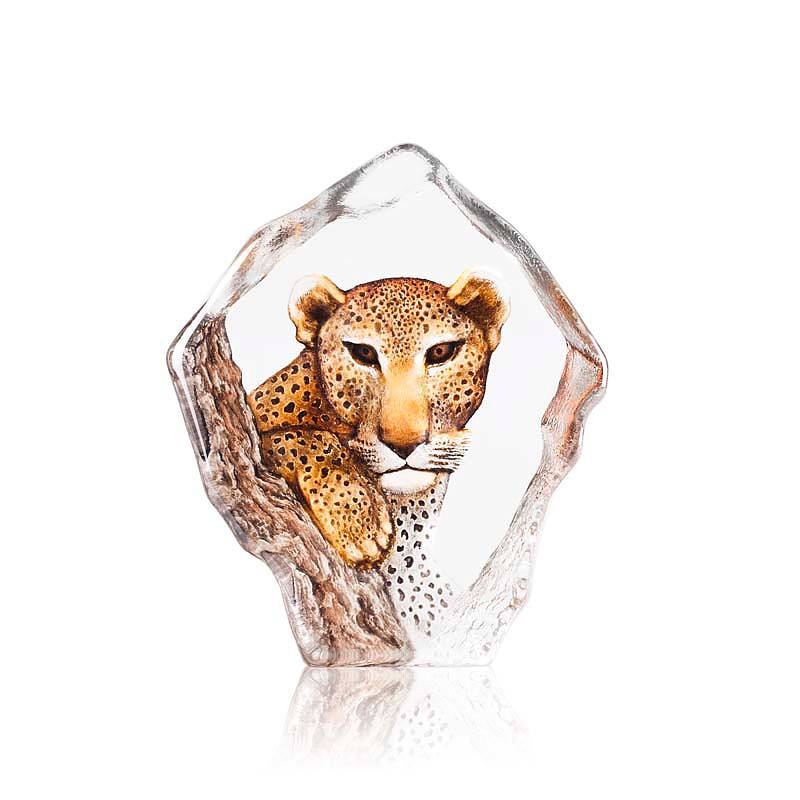 Leopard Crystal Sculpture, Limited Edition by Mats Jonasson
