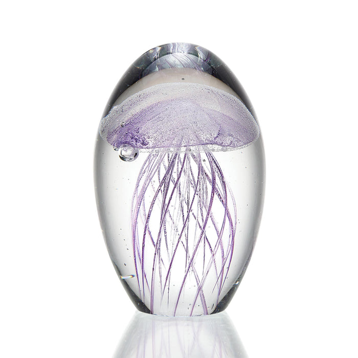 Light Purple Glass Jellyfish Figurine - Glow in the Dark by San Pacific International/SPI Home