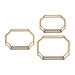 Lindee Gold Wall Shelves Set of 3