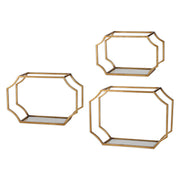 Lindee Gold Wall Shelves Set