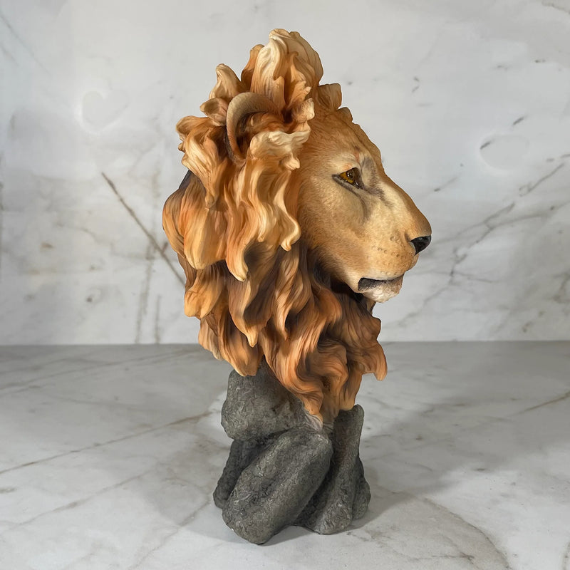 Lion Head Bust