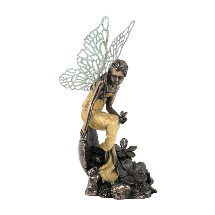 Little Fairy on Mushroom Figurine