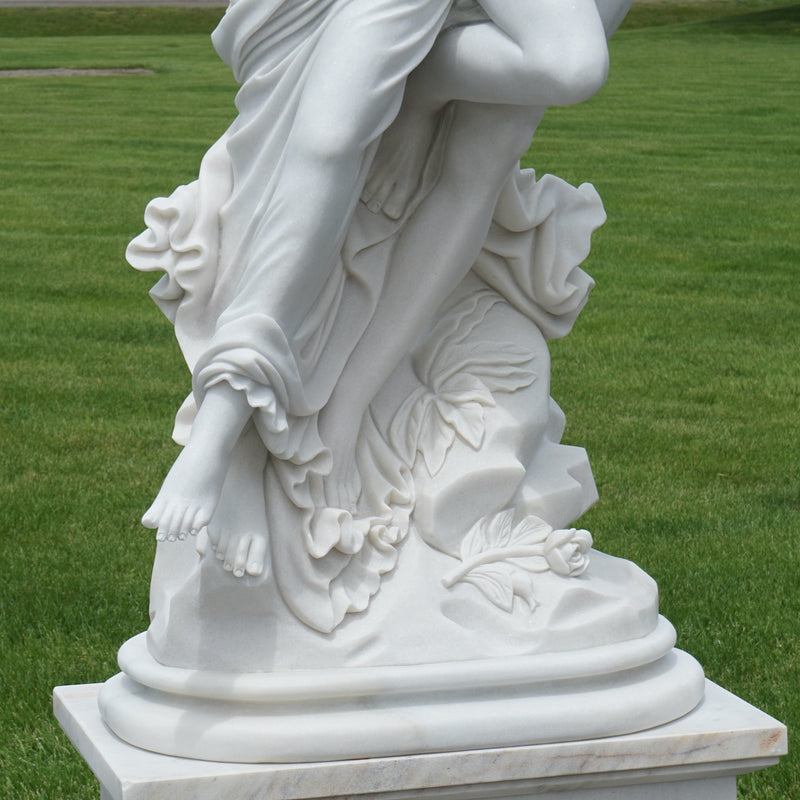 Large Love & Psyche Marble Sculpture