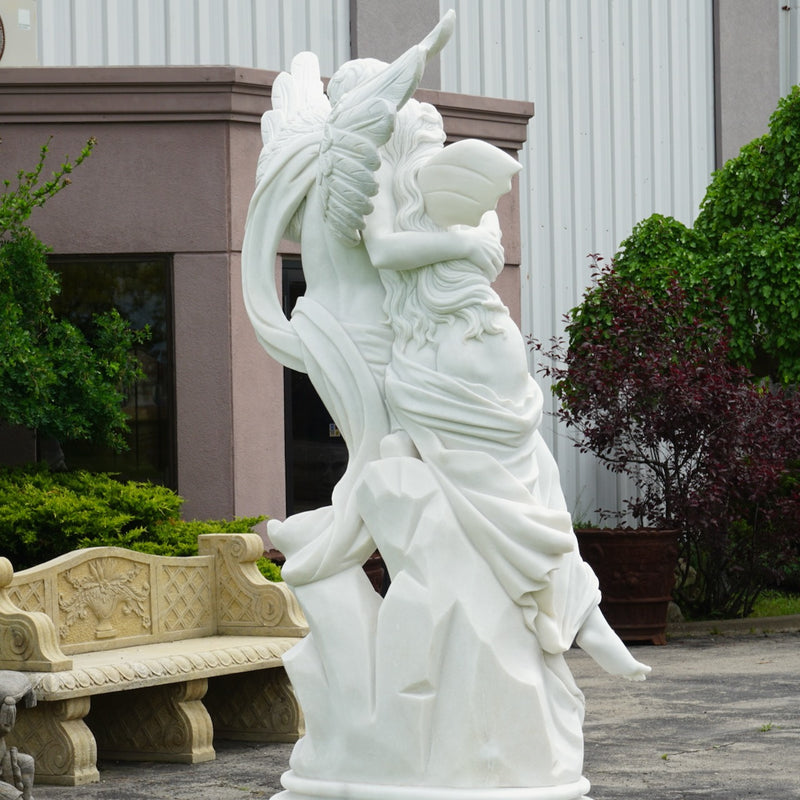 Large Love & Psyche Marble Sculpture