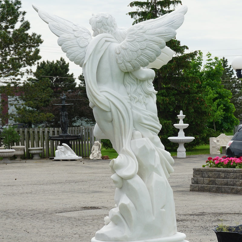 Large Love & Psyche Marble Sculpture