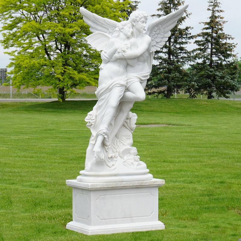 Large Love & Psyche Marble Sculpture