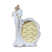Loving Couple Sculpture with Frame- White