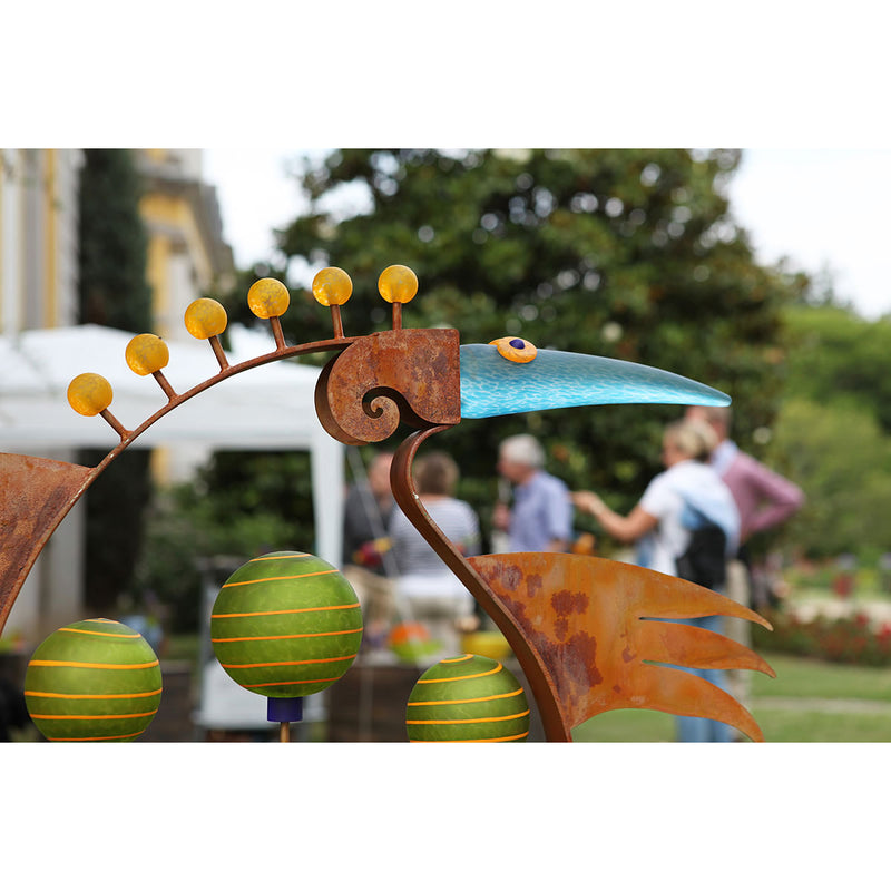 Lucky Bird Art Glass Sculpture Borowski