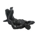 Lying Nude Male Sculpture, Black