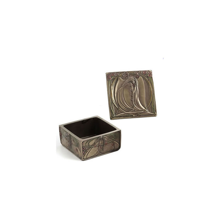 Mackintosh Style Art Nouveau Rose Maiden Trinket Box by Veronese Design