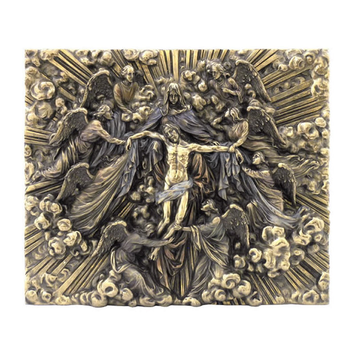Madonna Holding Jesus With Angels Wall Plaque