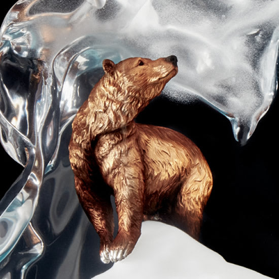 Majestic View Eagle & Bear Sculpture by Kitty Cantrell